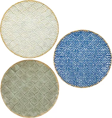 Produktbild von Relief 3er-Set Boho-Gold-Wandskulpturen, runde Wanddekoration, Wanddekorationen aus Metall, 3D-Metallbilder, moderne Kunstwerke für Zuhause, Wohnzimme
