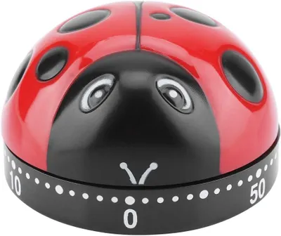 Imagen del producto de Reloj de cocina mecánico, con temporizador de 60 minutos, despertador de cuerda, ideal para la cocina