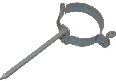 Produktbild von INEFA Rohrschelle mit Schlagstift 110mm DN85 / 85mm Grau Stahl kunststoffbeschichtet, Dachrinnenzubehör, einfache Montage,  Germany