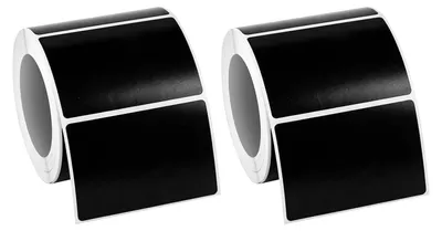 Etiketten 600 Stück, schwarz, 5,5x3,5 cm, ablösbar, 2 Rollen