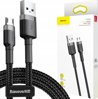Immagine prodotto di Baseus CAMKLF-CG1 Cavo USB 2 m USB A Micro-USB B Nero, Grigio