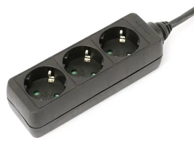 Produktbild von DAYHOME Steckdosenleiste SLK-3/S, 3-fach, schwarz
