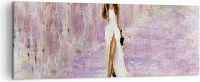 Produktbild von Bild auf Leinwand - Leinwandbild - Frau Regenschirm - 140x50cm - Wand Bild - Wanddeko - Wandbilder - Leinwanddruck - Bilder - Kunstdruck - Wanddekoration - Leinwand bilder - Wandkunst - AB140x50-3822