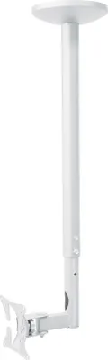 A white ceiling mount for a TV or monitor, shown against a white background.