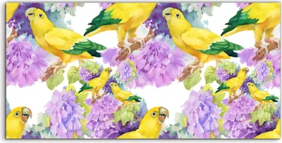 Produktbild von Coloray Canvas 120x60  Wandbild Leinwand Bilder Foto Bild Vögel Tiere Gelb Papageien
