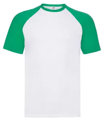 Produktbild von Herren-T-Shirt, Kurzarm - FOL BASEBALL T - white/k.green - Größe S