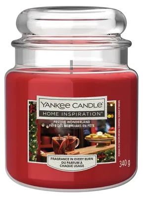 Produktbild von Yankee Candle Duftkerze Mittleres Glas Christmas Bubbly 340 g rosa