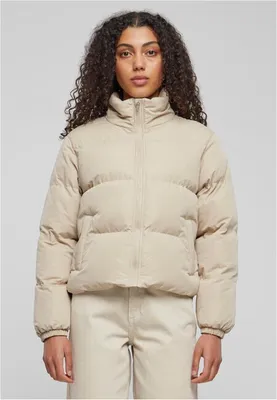 Obrázek produktu pro Dámská zimní bunda Urban Classics Ladies Short Peached Puffer Jacket wetsand - 5XL