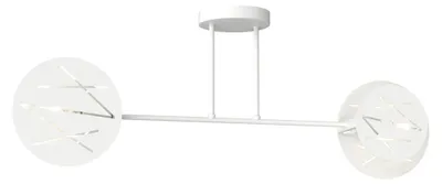 Zdjęcie produktu dla Lampa wisząca FRICK biała 2xE27x20W metal wym:31x86x14cm IP20 Emibig