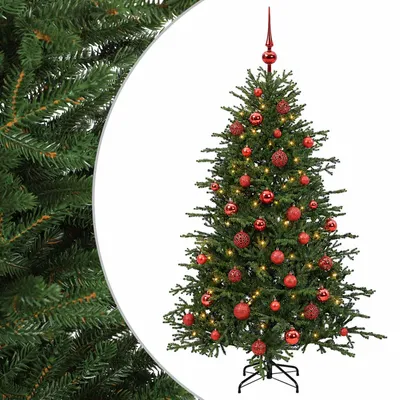 Imagen del producto de vidaXL: Árbol de Navidad artificial con adornos navideños, 120 cm, 150 LEDs