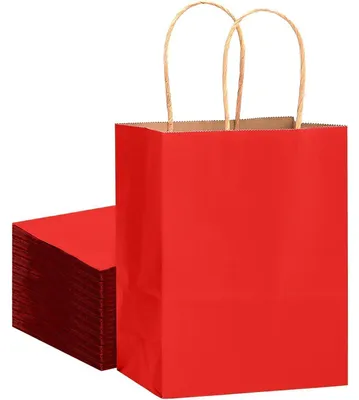 Produktbild von Krafttaschen mit Griffen 21x15x8cm Rotwein 32 Stück