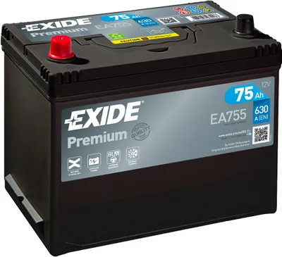 Obrázok produktu pre Exide EA755 autobatéria 12 V 75 Ah 630 A