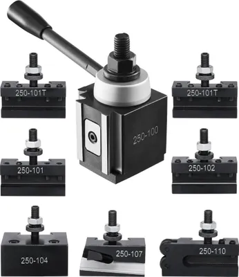 Zdjęcie produktu dla Zestaw szybkowymiennych uchwytów stalowych 8-częściowy - uchwyt narzędziowy 152,4 do 305 mm - do