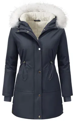 Productafbeelding van Dames Winter Parka Met Fleece Voering en Capuchon