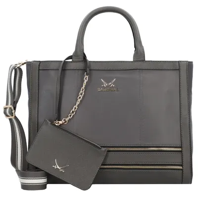 Produktbild von Sansibar Handtasche aus Polyester, Anthrazit, mit Reißverschluss, 36x14x27 cm