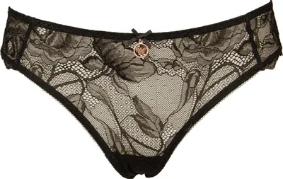 Zdjęcie produktu dla EMPORIO ARMANI Damskie figi typu brazylijskiego z koronki, bielizna, nr katalogowy 164397 3F206, rozmiar US/UK XL / IT V / CN 170/80, poliamid 89%, Elasthan 11%