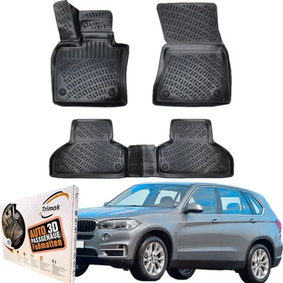 Produktbild von Trimak Autofußmatten kompatibel mit BMW X5 F15 (2013 - 2018) Auto Allwetter Gummimatten