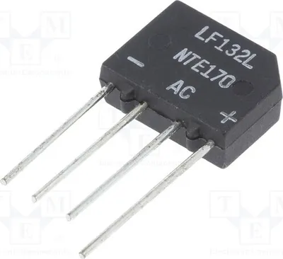 Produktbild von 1x Einphasen Brückengleichrichter Urmax: 1kV Ifsm: 60A If: 2A  THT NTE170 Einphase