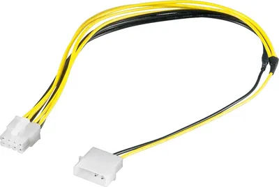 Produktbild von Goobay 50694 PC Stromkabel/Stromadapter, 5.25 Stecker zu EPS, 8 Pin, 0.28 m - HDD/5,25 Zoll-Stecker (4-Pin) > EPS-Stecker