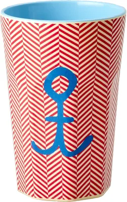 Produktbild von Rice Großer Becher - Rot - Anchor Print Melamin