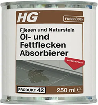 Produktbild von HG Fliesen und Naturstein Spezialreiniger zur Entfernung von Öl- und Fettflecken aus porösen steinartigen Untergründen - 300 ml
