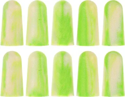 Productafbeelding van Zachte Spons Oordopjes - Geluidsdempende Oordopjes - Rustige Slaap - Comfortabele Pasvorm - 5 Paar - Witgroen