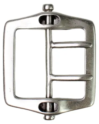 Produktbild von FRONHOFER klassische Gürtelschnalle silber, Doppeldornschnalle, silber 5 cm