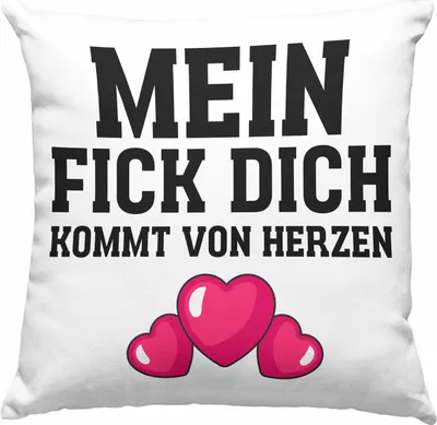 Produktbild von Trendation - Mein F Dich Kommt Von Herzen Lustige Deko-Kissen mit Füllung 40x40 mit Spruch Büro Kollege Kollegin Witzige Deko-Kissen mit Füllung 40x40 (Blau)