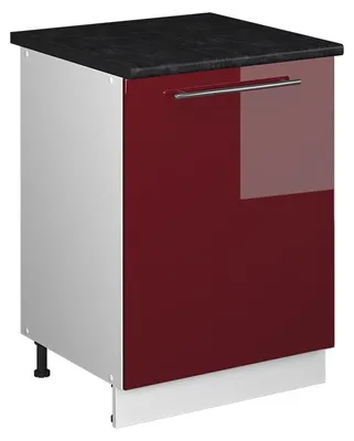 Obrázek produktu pro Skříňka pod dřez Vicco Fame-Line Bordó červená vysoký lesk/Bílá 60 cm, Model 62188