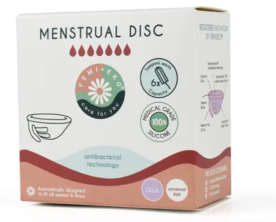 DYSK MENSTRUACYJNY UNIWERSALNY ANTYBAKTERYJNY FIOLETOWY - FEMI.EKO