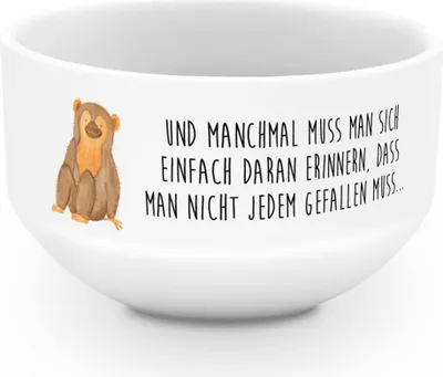 Produktbild von Mr. & Mrs. Panda dessertschale Affe - Weiß - Geschenk, Selbstbewusstsein, frühstücksbowl, Obstschale, Liebe, Affen, Motivation, schale, Müslischale, reisschale, Wildtiere