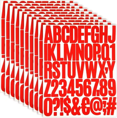 Produktbild von Vinyl Sticker Set, 500 Stück, 10 Bögen, selbstklebend, für Scrapbooking