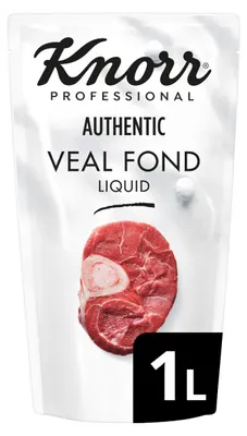 Produktbild von Knorr Authentiek Kalbsfond 1000 g – Hochwertiger Kalbsfond für Saucen & Suppen