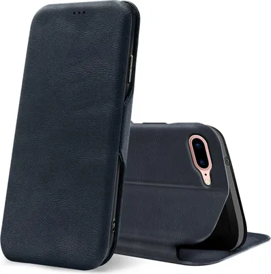 Produktbild von Conie Retro Klapp Tasche für iPhone 7 Plus / 8 Plus Kartenfach Hülle Rundumschutz in Blau