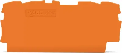 Zdjęcie produktu dla 25 Płytka końcowa pomarańczowa - Płytka końcowa / rozdzielająca do listwy zaciskowej 2000-1492