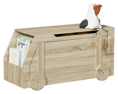 Immagine prodotto di Panca con spazio contenitore, dimensioni 100 x 40 x 51 cm, ideale per la cameretta, finitura naturale