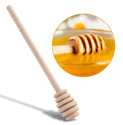 Holz-Rührstäbchen 50er-Set, Honig-Dipper 10 cm