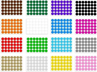 Immagine prodotto di Puntini adesivi - 1536 pezzi - Segnalini colorati - Per calendari e carta da bricolage