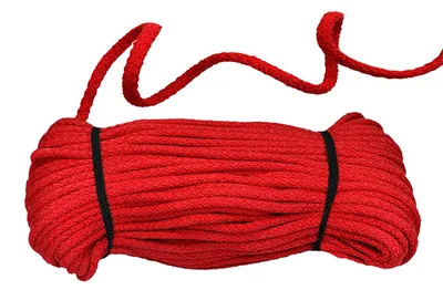 50m Baumwoll-Kordel geflochten 5 mm Baumwoll-Schnur Seil rot