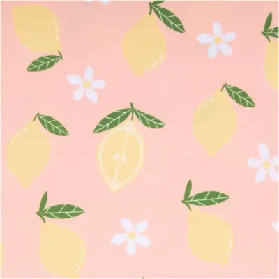 Produktbild von Badeanzugstoff Meterware UPF 50 bi-elastisch recycelt Zitronen peach 150cm gelb
