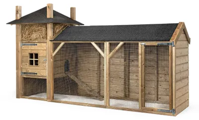 Zdjęcie produktu dla Fatmoose Wolierka RabbitRest Retreat z drewna dla małych zwierząt – 330 x 110 x 190 cm