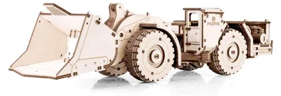 Eco Wood Art (EWA) 3D Mechanisches Holz Puzzle, Load-Haul-Dump Unit MOAZ 4075, 4257, 49x11x13cm