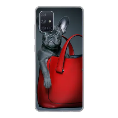 Produktbild von MuchoWow® Handyhülle Schutzhülle Hülle für Samsung Galaxy A71 Hund - Lustig - Tasche - Kinder - Jungen - Mädchen - Kinder Silikon Softcase Handy Hülle - Kartenbesitzer