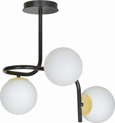 Immagine prodotto di Lampada a sospensione RAGNAR bianco e nero 3xE14x10W in vetro, dimensioni: 51x57x57 cm, IP20, Emibig