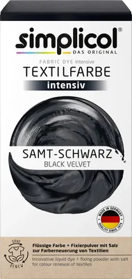 Image de Simplicol peinture textile liquide et intense en noir velours