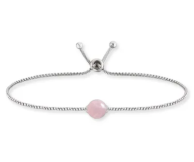 Produktbild von Engelsrufer ERB-LILGEM-RQ Armband Rosenquarz Silber