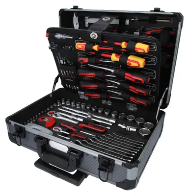 Produktbild von KS Tools 1/4" + 1/2" Universal-Werkzeug-Satz, 130-teilig