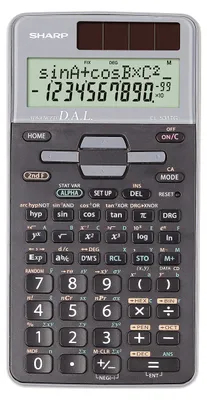 Produktbild von Sharp SHEL531TGGY, Tasche, Wissenschaftlicher Taschenrechner, 10 Ziffern, 2 Zeilen, AC/DC, Schwarz, Grau