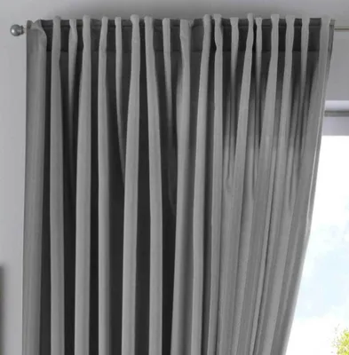 Produktbild von Vorhang Verdeckte Schlaufen Cationic »JENA« HxB 250x300 cm Grau Blickdicht Leinen Optik Gardine Meliert Gardinenband mit Raffhalter , 2019037