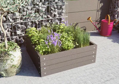 Produktbild von Kräuterbeet BPC grau 70x70x24 cm
